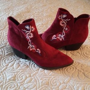 Carlos Santana suede booties